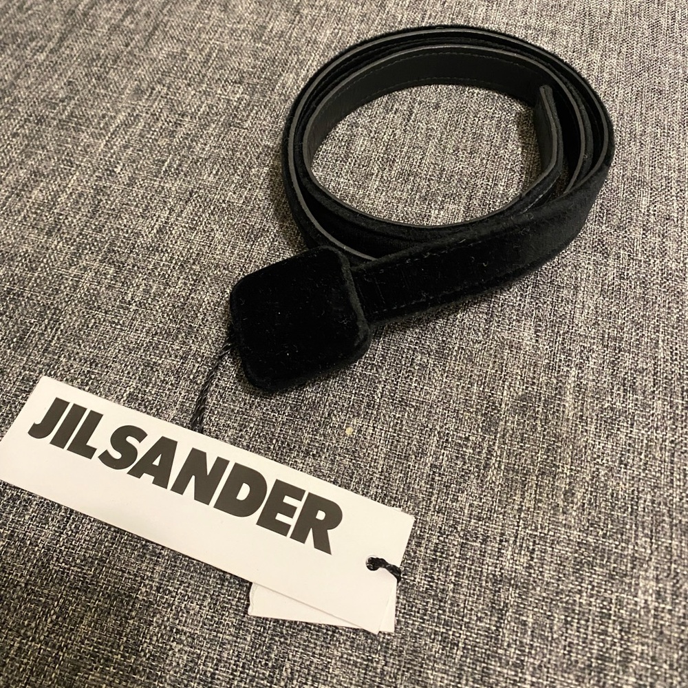 Jil Sander thin velvet belt